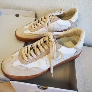 Dolce Vita White and Tan, low profile Sneakers